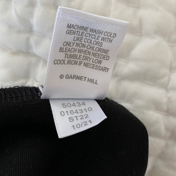 Garnet Hill black straight-leg ponte pants, small, NWT - Picture 8 of 10